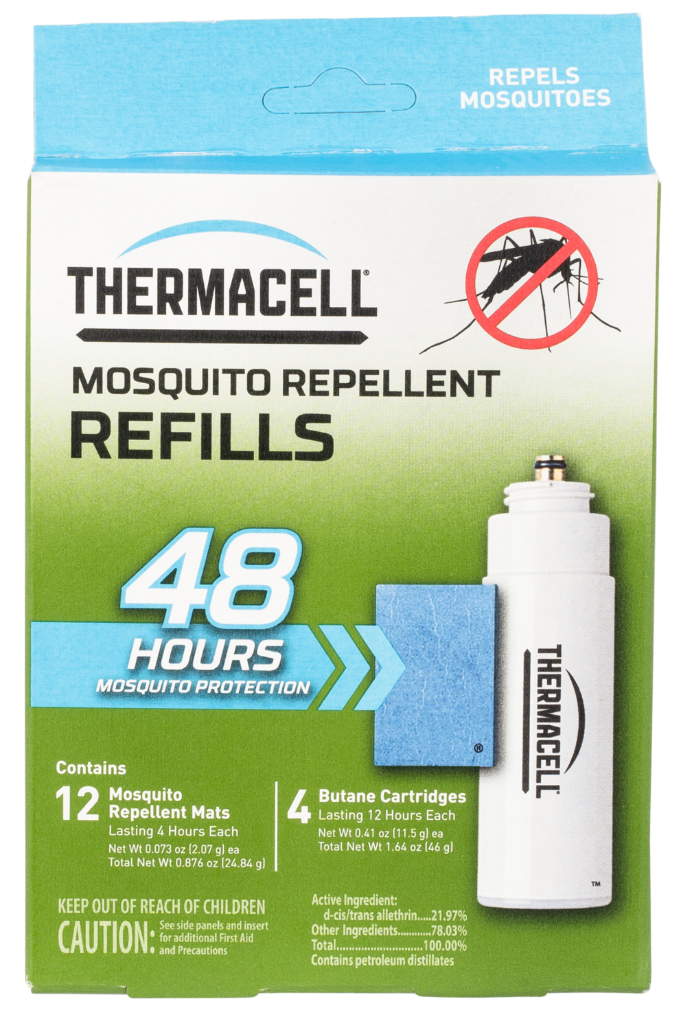 Thermacell Repellent Refill, Ther R4     Mosquito Repellent Refill        48hrs