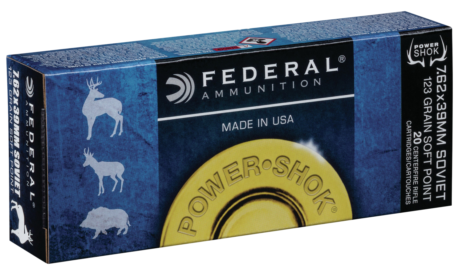 Federal Power-shok, Fed 76239b         7.62x39 123 Sp            20/10