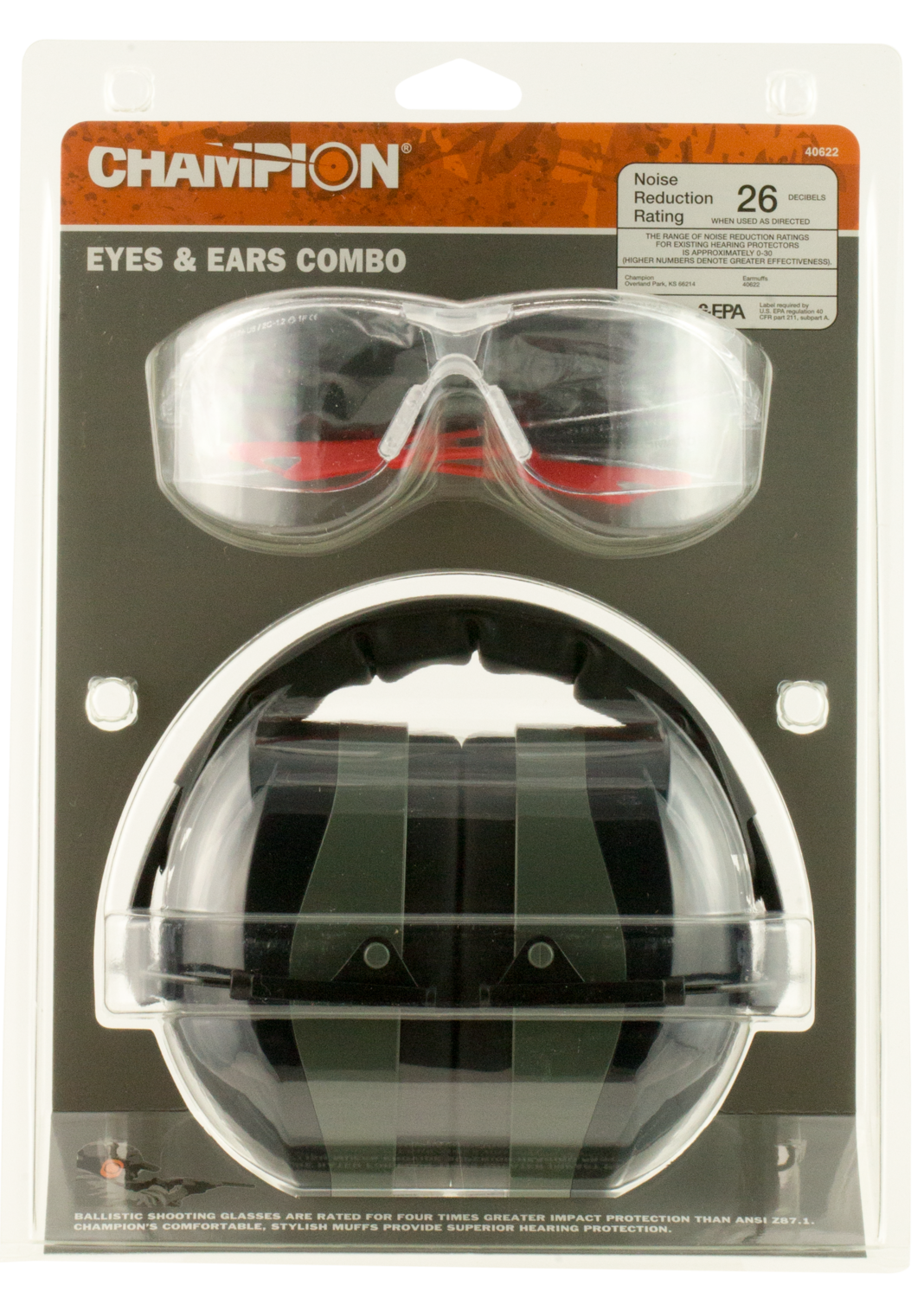 Champion Targets Eyes & Ears, Champ 40622      Ballistic Eyes/ears