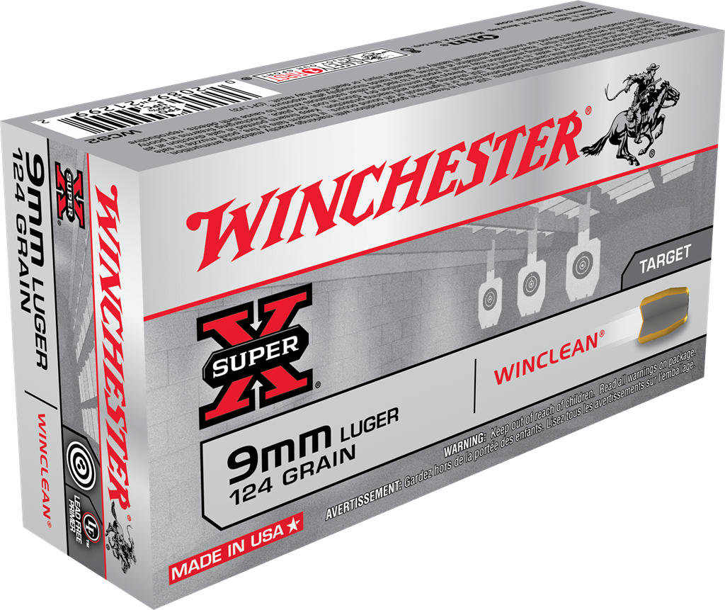 Winchester Ammo Super X, Win Wc92      9mm     124 Bebwcln            50/10