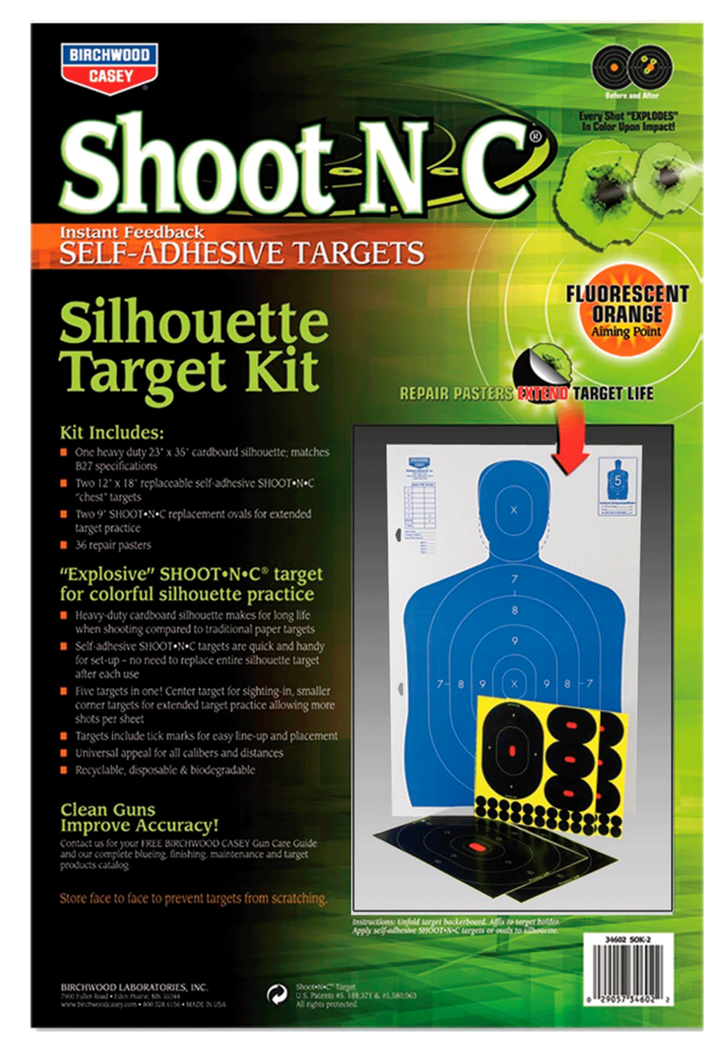 Birchwood Casey Shoot-n-c, Bir 34602          Shoot-n-c 12x18 Silhouette Kit