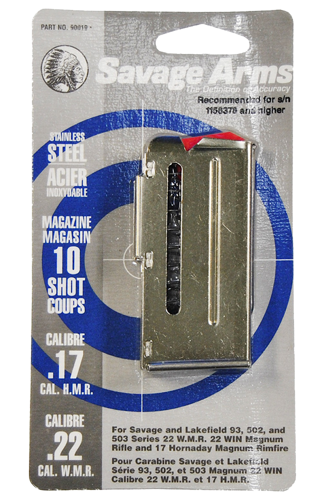 Savage 93 Series, Sav 90019 Mag 93ser 22wmr/17hmr 10rd Ss