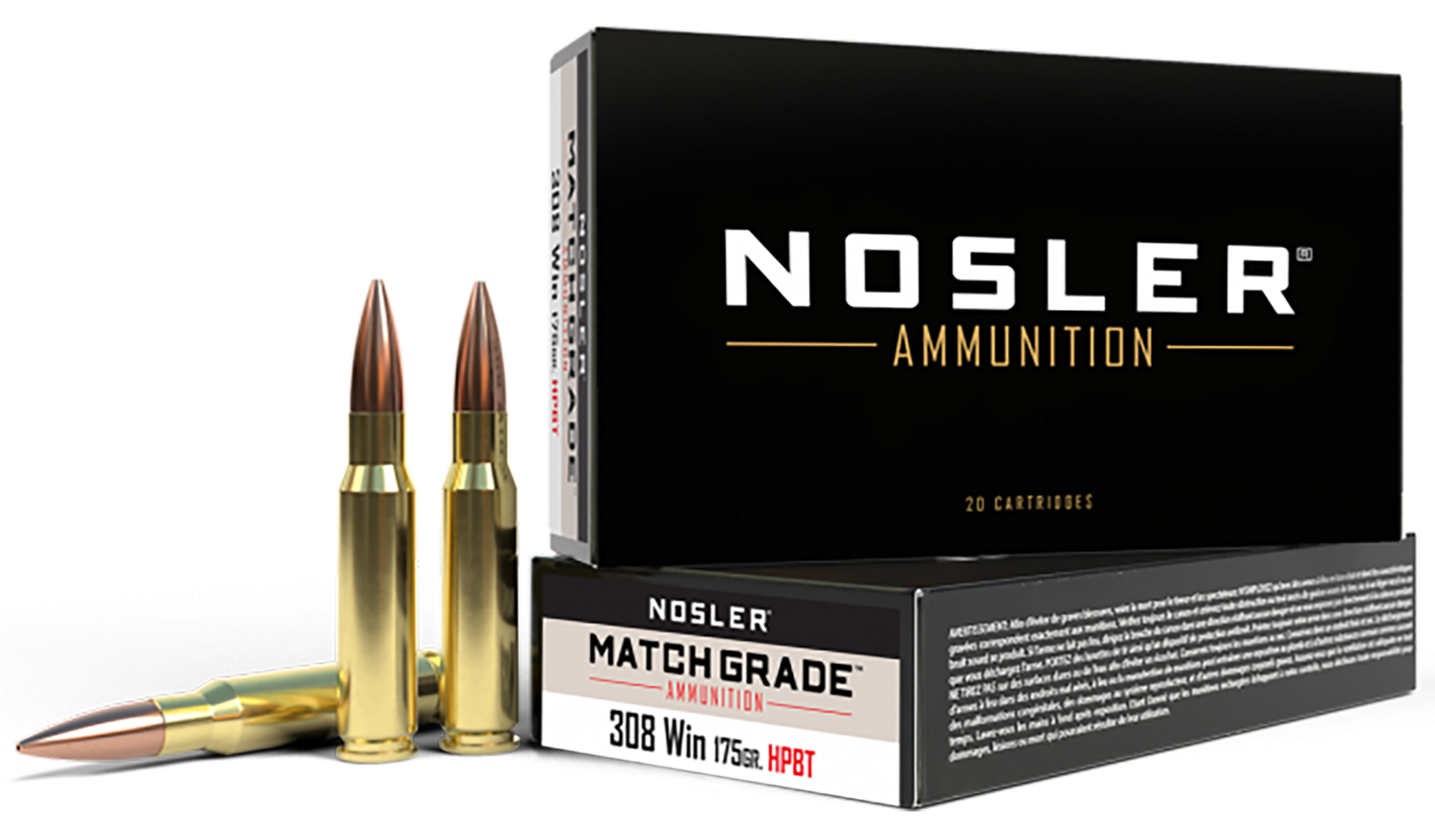 Nosler Match Grade, Nos 60072 Cc 308 Match    175 Hp             20/10