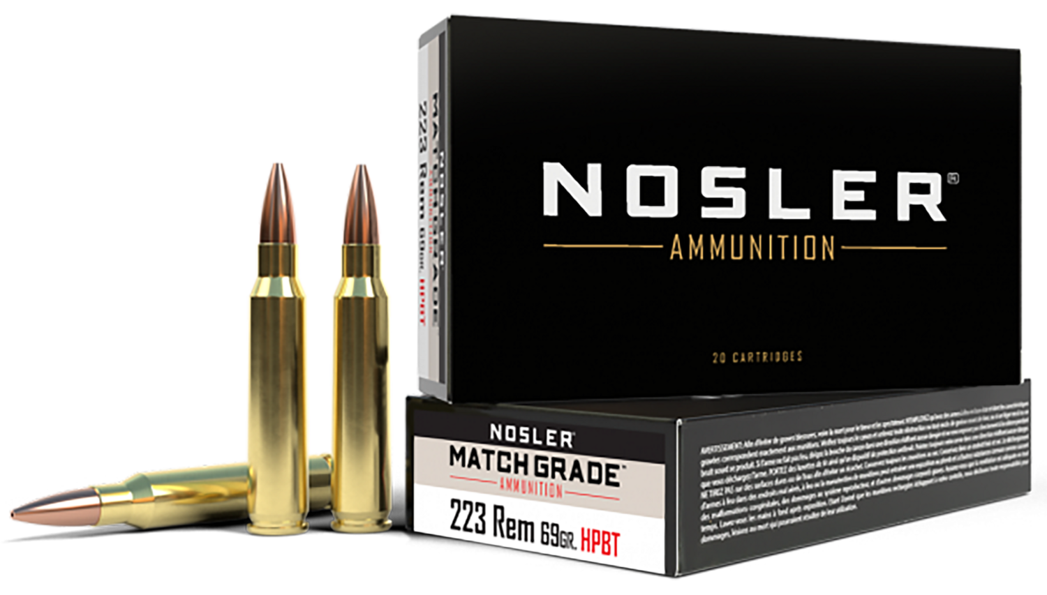 Nosler Match Grade, Nos 60023 Cc 223    Match  69 Hp             20/20