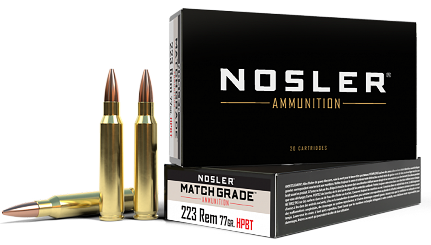 Nosler Match Grade, Nos 60011 Cc 223    Match  77 Hp             20/20