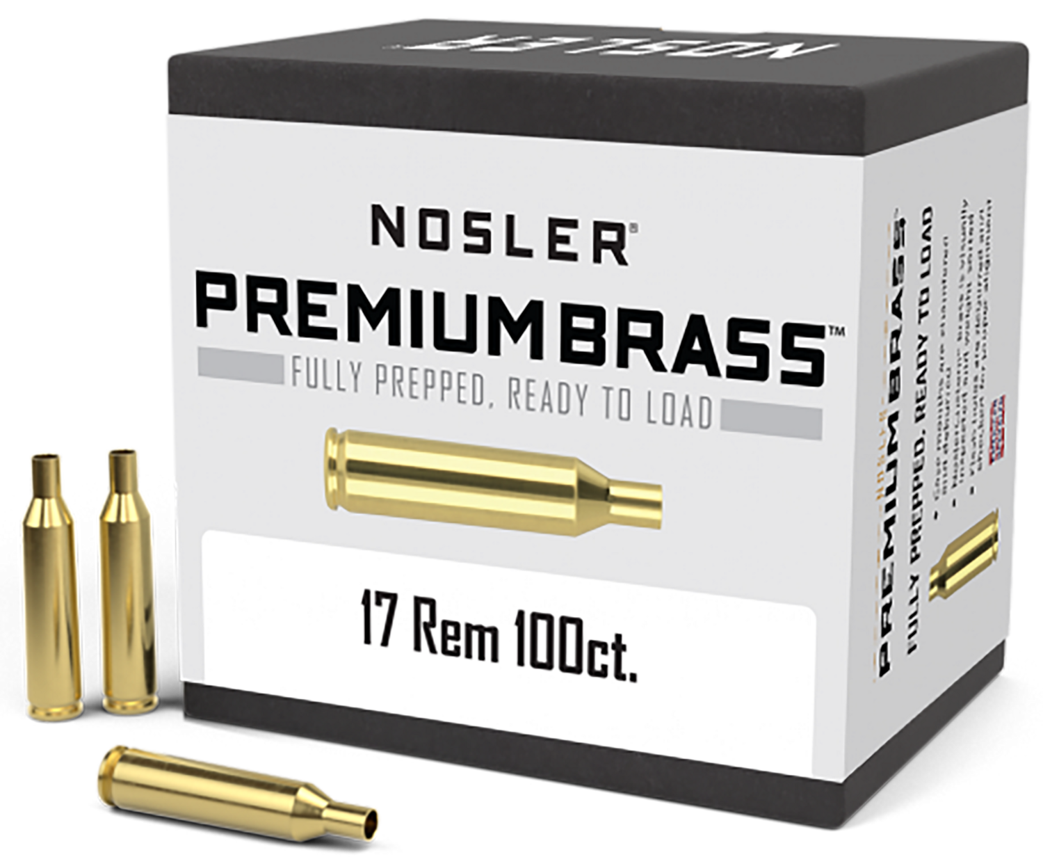 Nosler Unprimed Cases, Nos 10128 Custom Brass 17rem        100