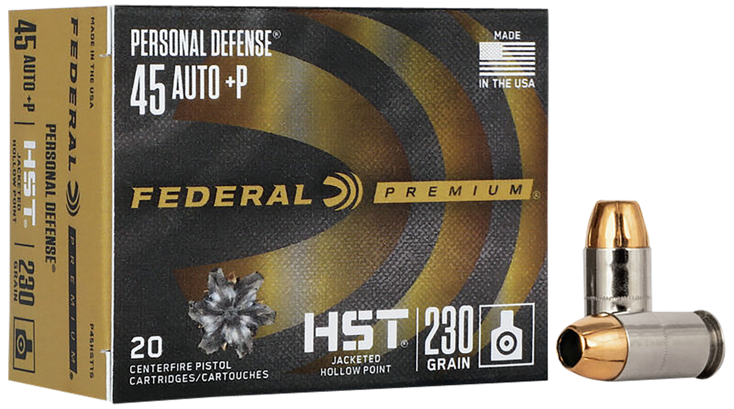 Federal Premium, Fed P45hst1s     45        230 Hstjhp        20/10