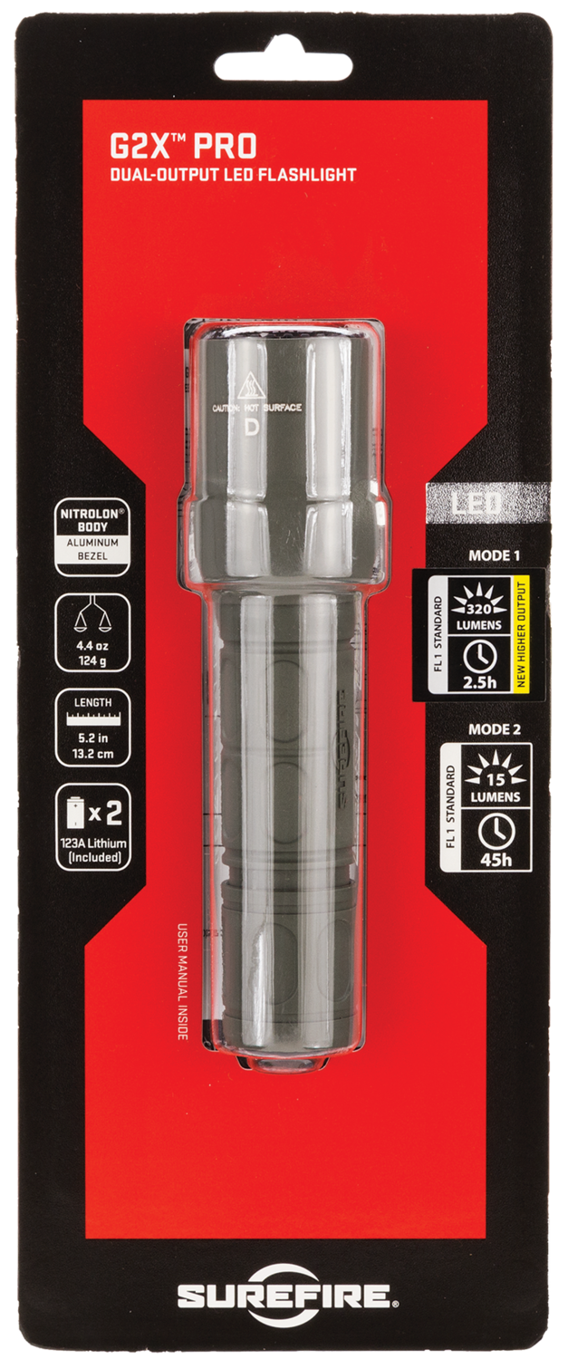 Surefire G2x, Sf G2x-d-fg    Pro Dual Output       15/600