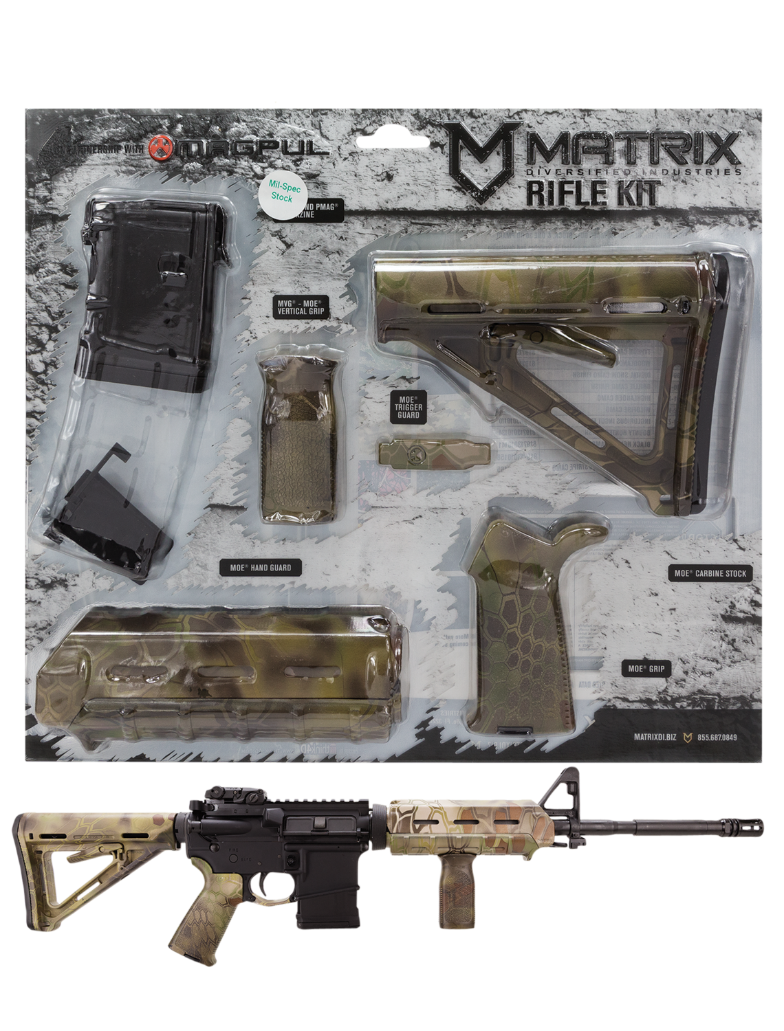 Matrix Diversified Ind Magpul Carbine Accessory Kit, Mdi Magmil62-km Kryptek Mandrake   10r