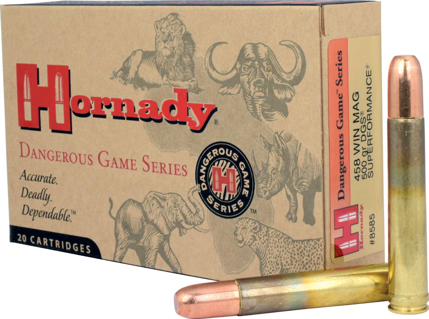 Hornady Dangerous Game, Horn 8585  Dngrs Game  458win  500 Dgs Hm   20/06