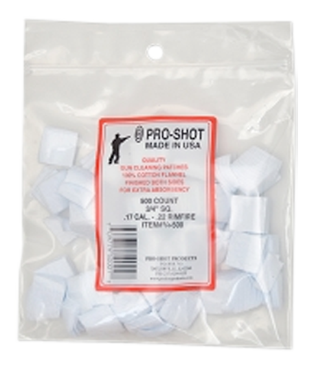 Pro-shot Cleaning Patches, Proshot 3/4-500        17-22c 3/4" Patch 500