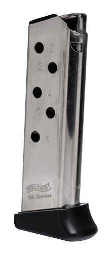 Walther Arms Ppk, Wal 2246010    Mag Ppk380 Nkl Fr               6rd