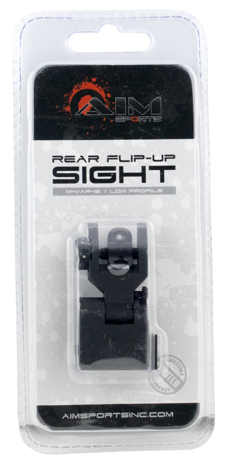 Aim Sports Ar Low Profile Rear Flip Up Sight, Aimsports Mt201     Low Sgts Rear