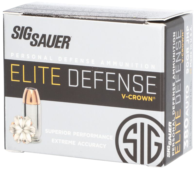 Sig Sauer Elite Defense, Sig E380a1-20            Vcrwn 380   90 Jhp  20/10