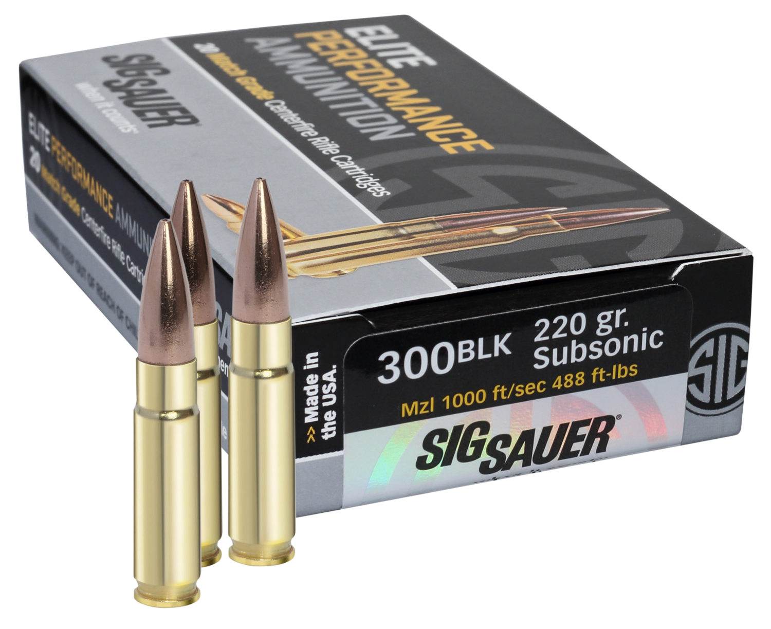 Sig Sauer Elite Match Grade, Sig E300a2-20      Elite Mg   300bo 220 Otm  20/25