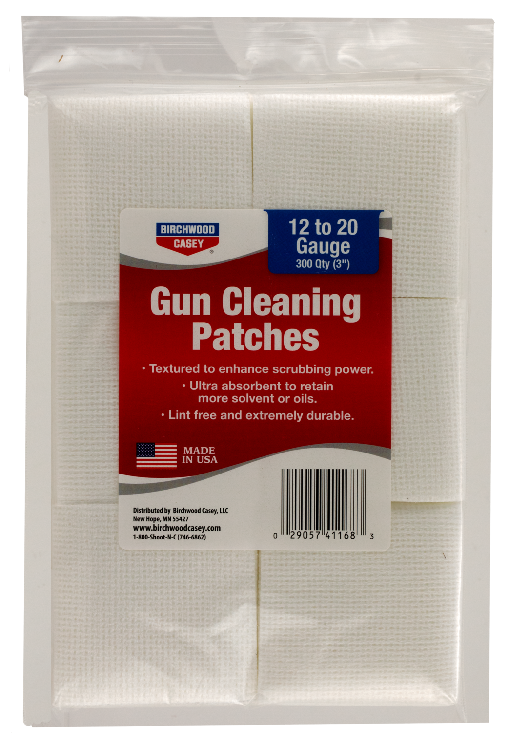 Birchwood Casey Gun, Bir 41168          Patch 3x3 50c/12ga/20ga  300