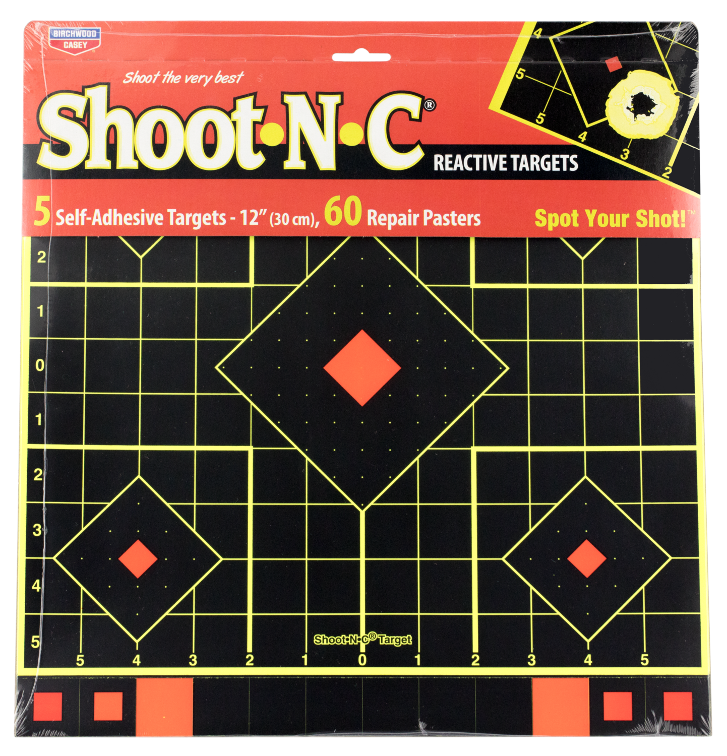 Birchwood Casey Shoot-n-c, Bir 34207          Shoot-n-c 12" Sightin   5pk