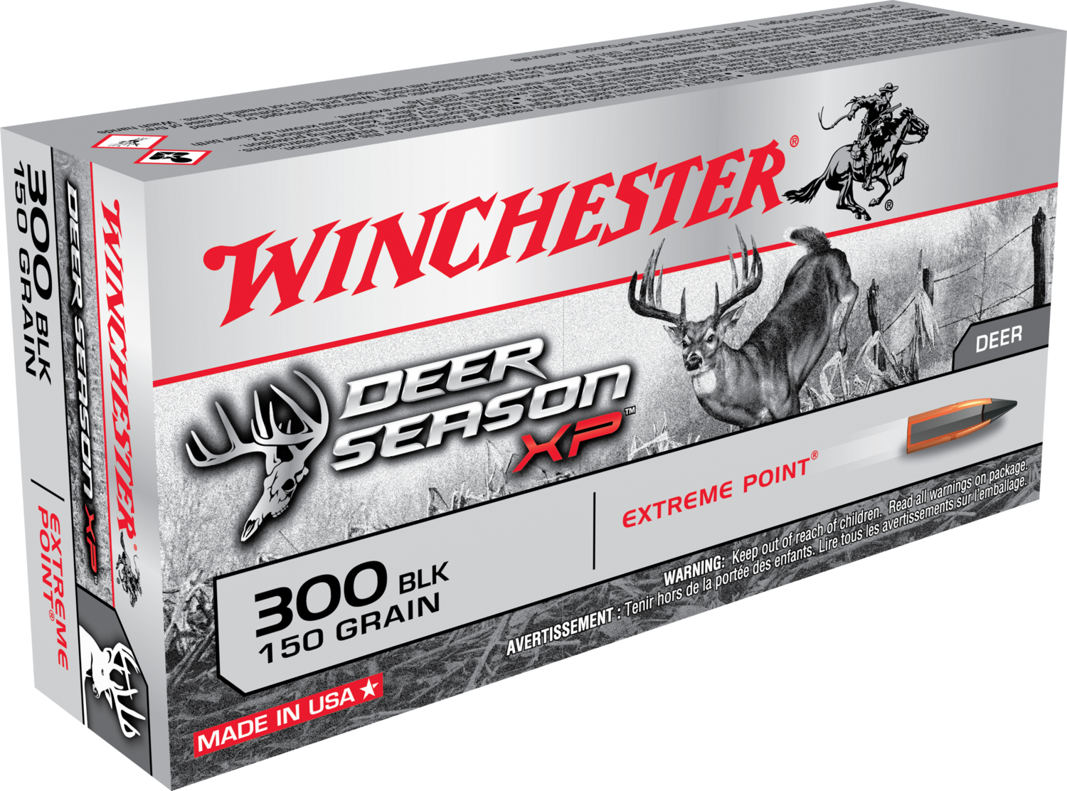 Winchester Ammo Deer Season Xp, Win X300blkds     300bo  150ext  Deer        20/10