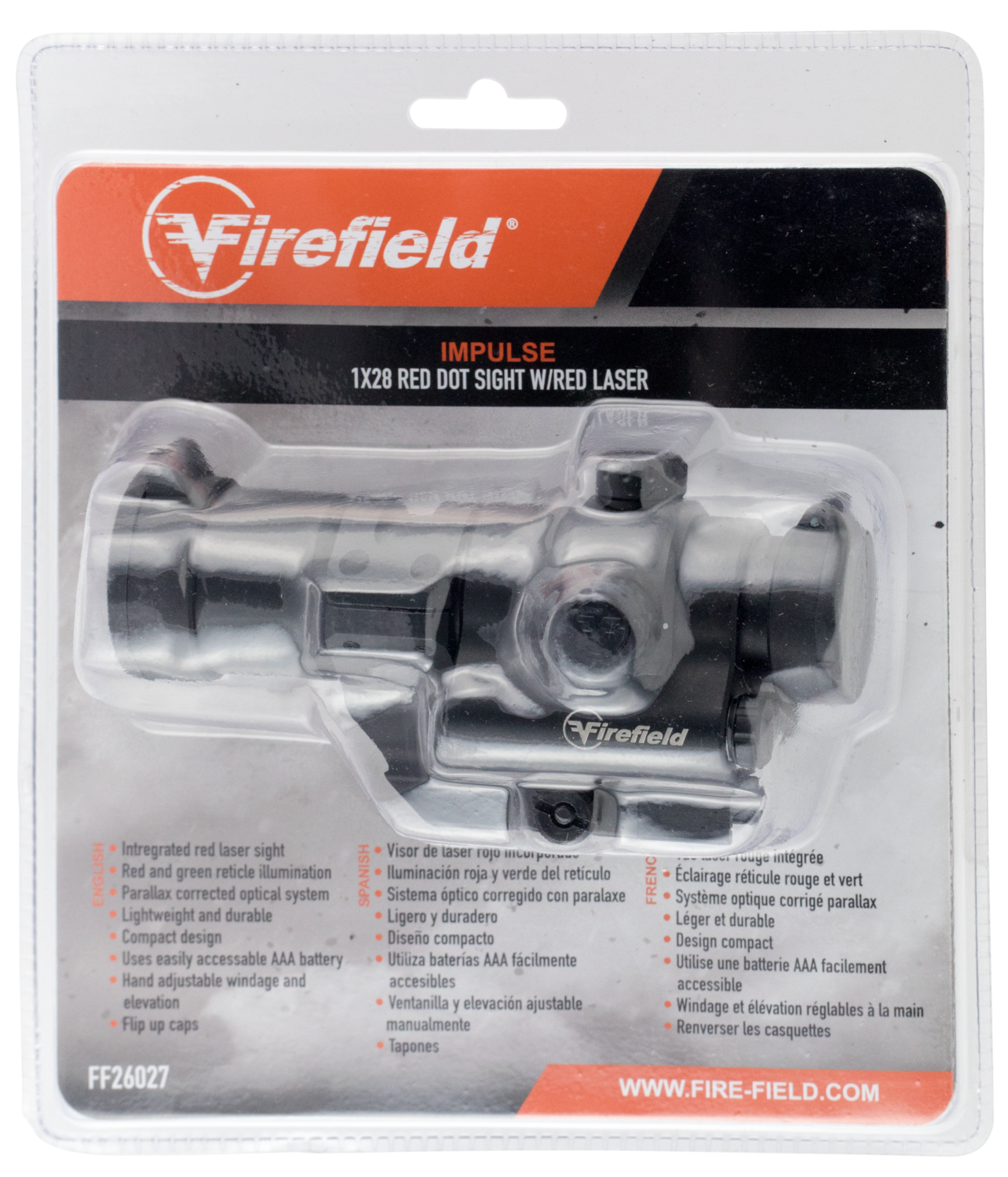 Firefield Impulse W/ Red Laser, Firefield Ff26027   Impulse 1x28 Red Dot W/las Red