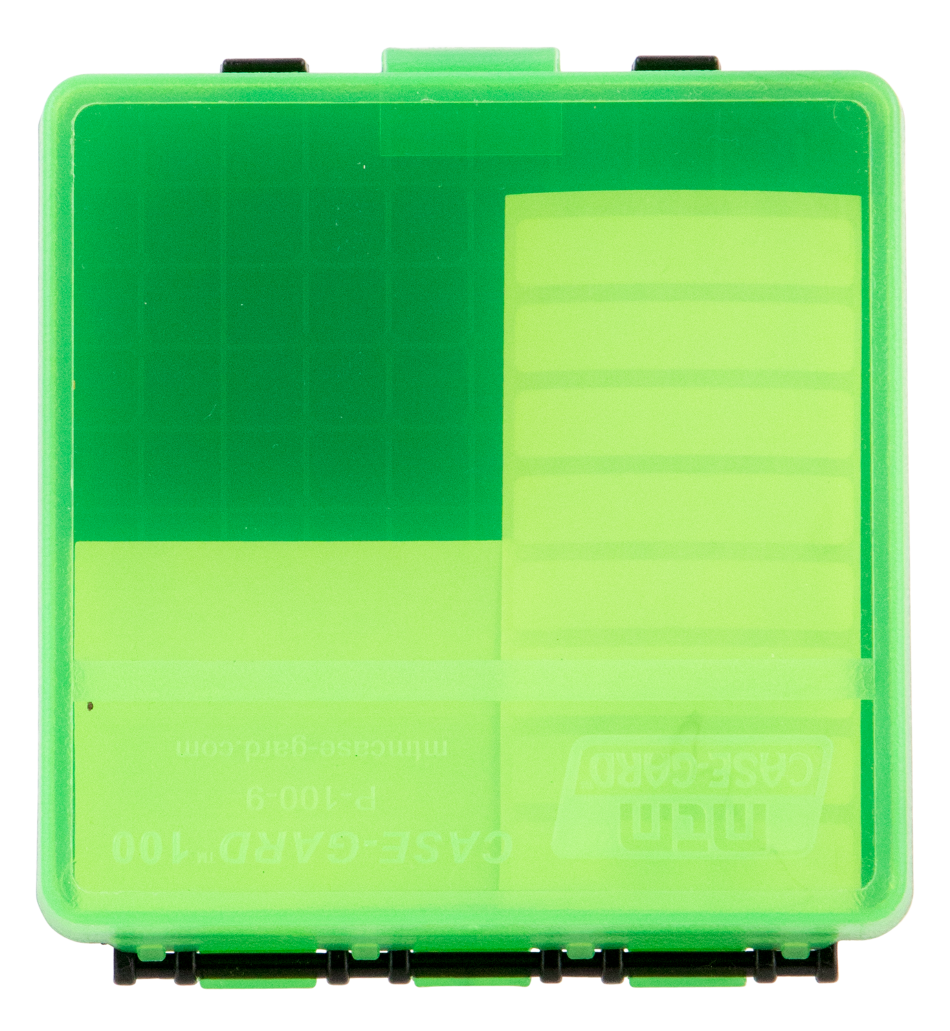 Mtm Ammo Box, Mtm P100916t    100rd Pstl Box 9mm/380  Clr/grnblk