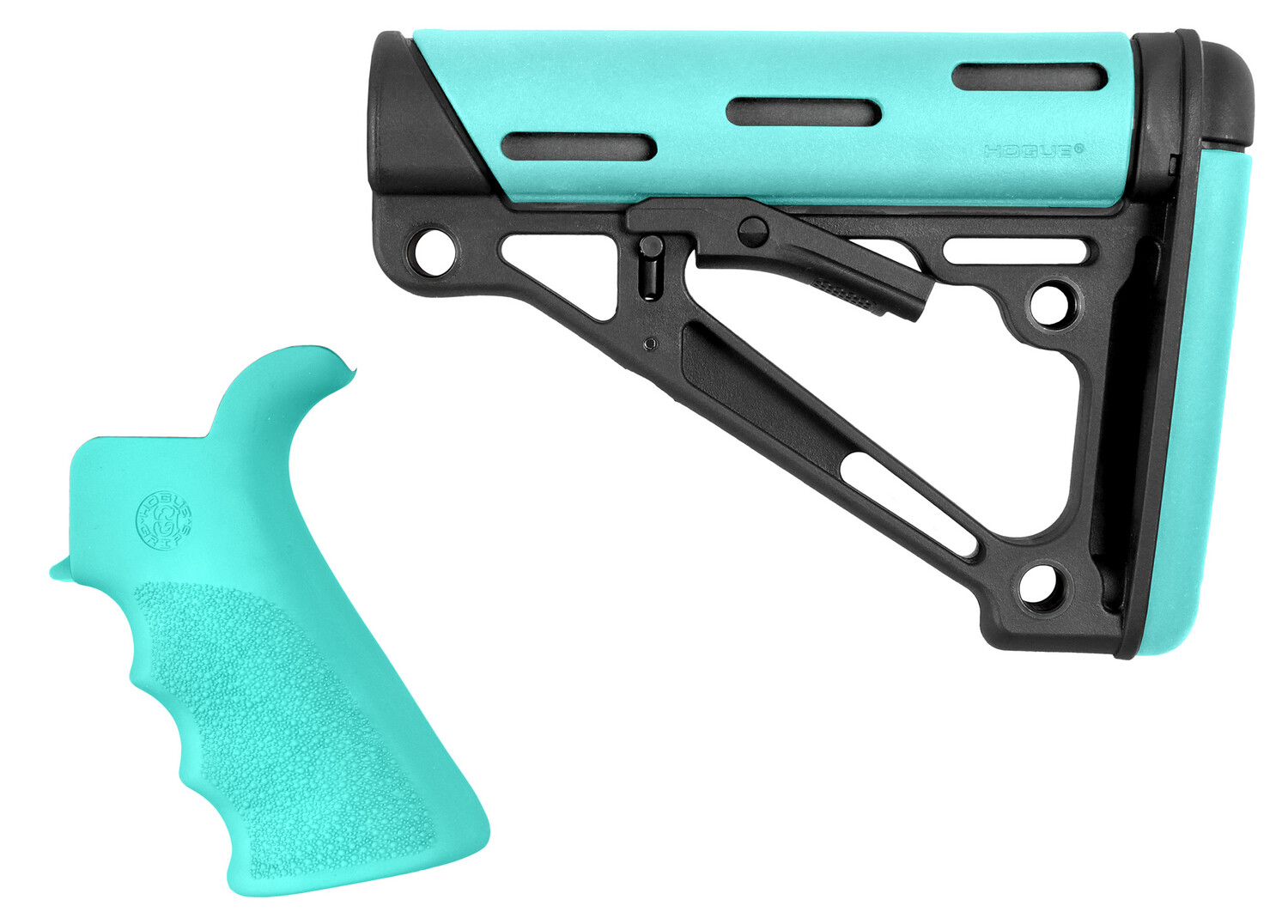 Hogue Overmolded, Hog 13455   Ar15 Kit Grip/coll Buttstock Com Aqua