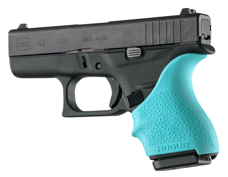 Hogue Handall, Hog 18204   Handall Grip Sleeve Glock 42/43 Aqua