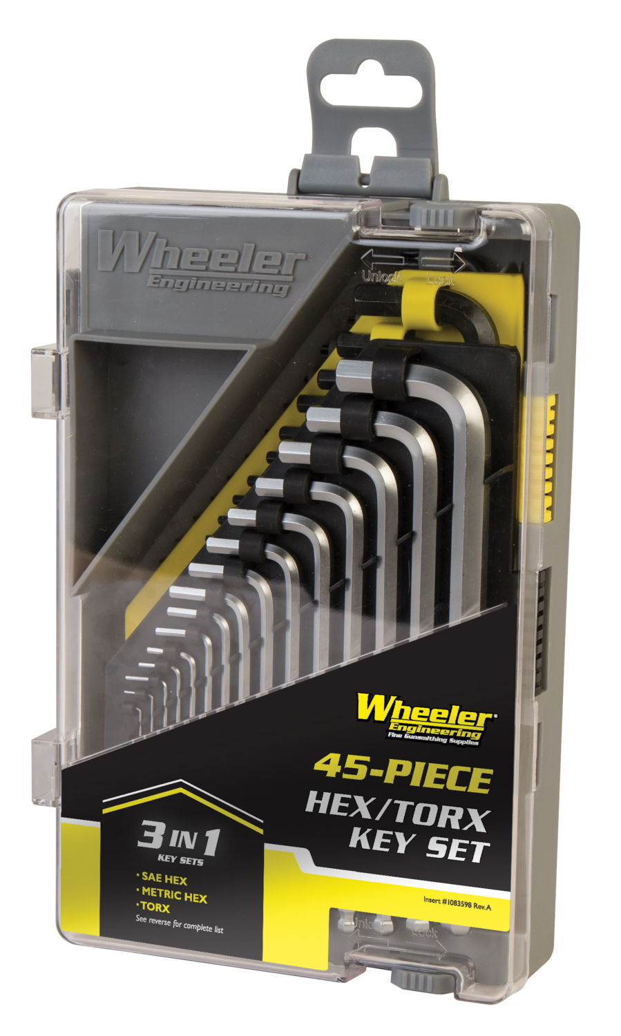 Wheeler Sae/metric Hex & Torx, Wheelr 1081959 Sae/metric/hex/torx Key Set    45pc
