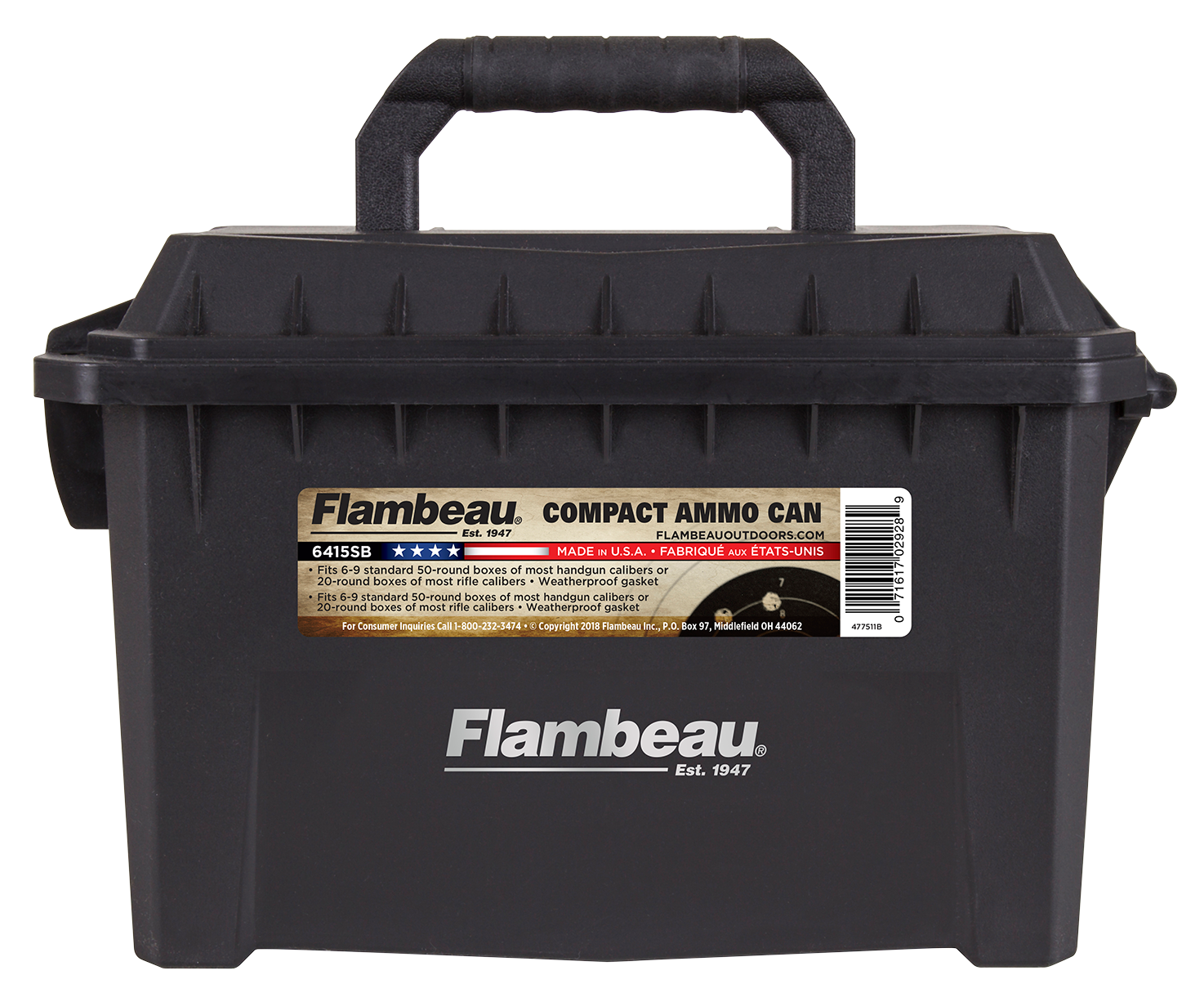 Flambeau Compact, Flam 6415sb  Compact Ammo Can Can Blk