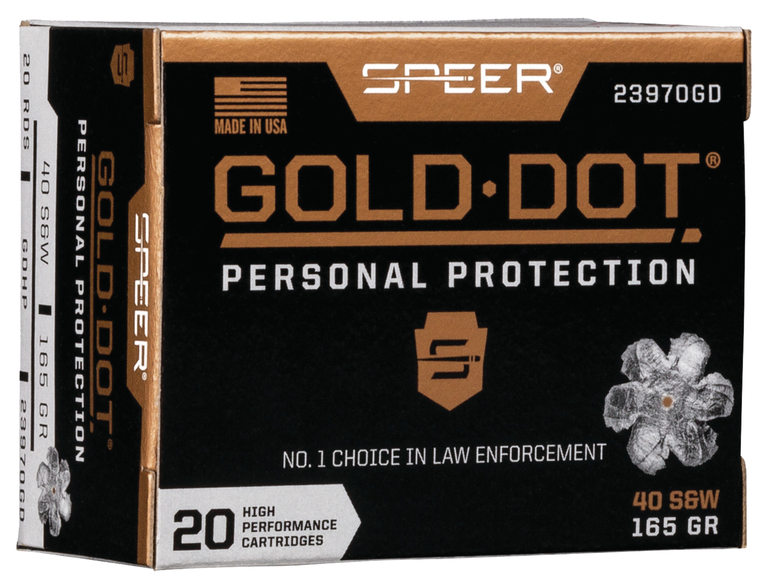 Speer Ammo Gold Dot, Speer 23970gd Gold Dot 40s    165 Hp         20/10