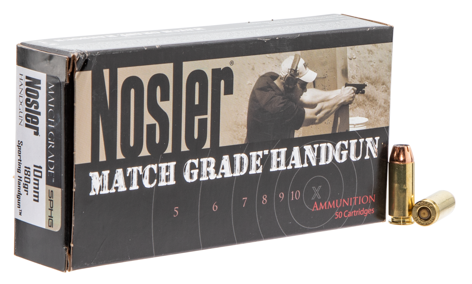 Nosler Assured Stopping Power, Nos 51412 Match Hg 10mm   180 Jhp            50/10