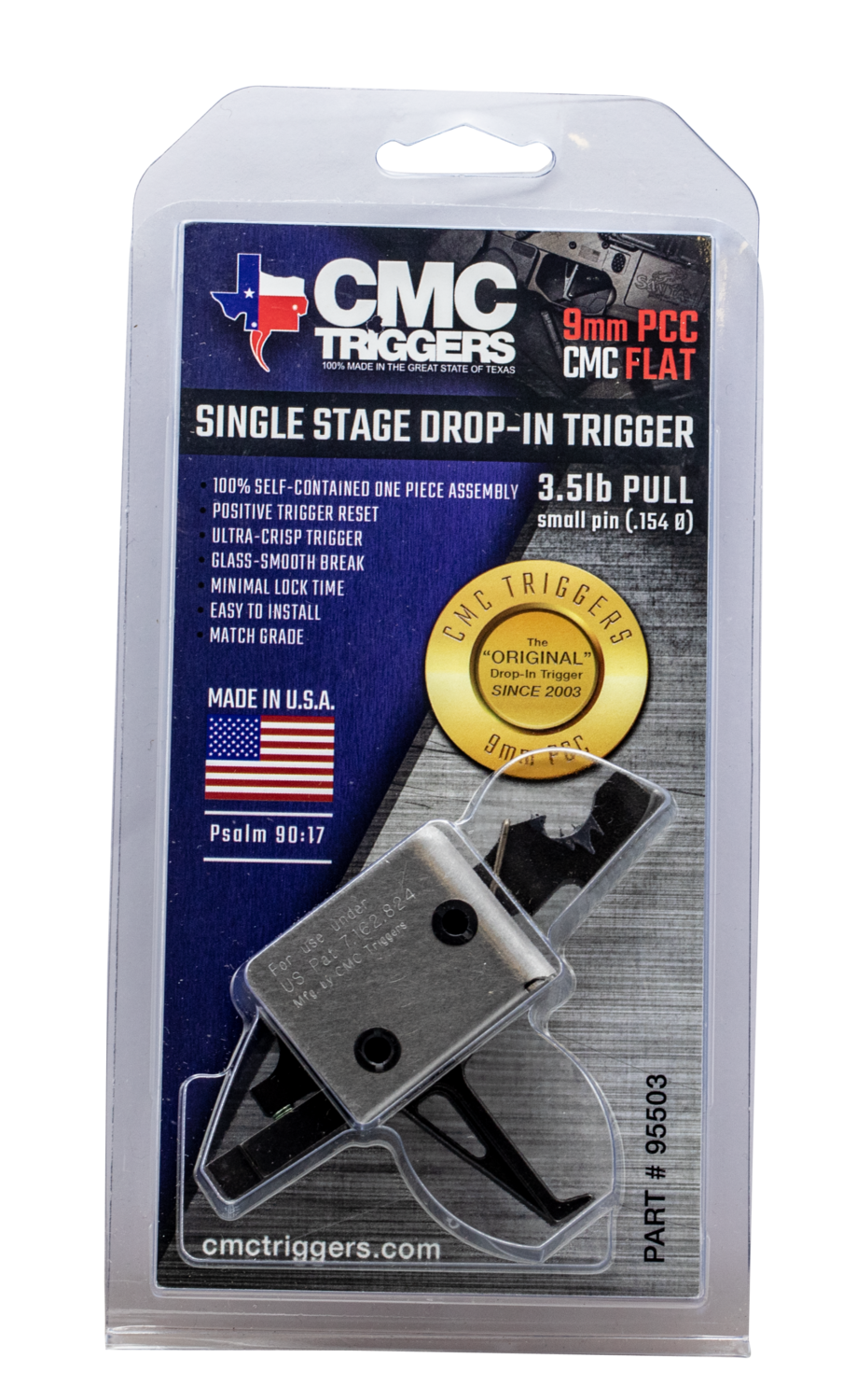 Cmc Triggers Drop-in, Cmc 95503     Ar Dropin Sng Flat  3-3.5lb  9mm