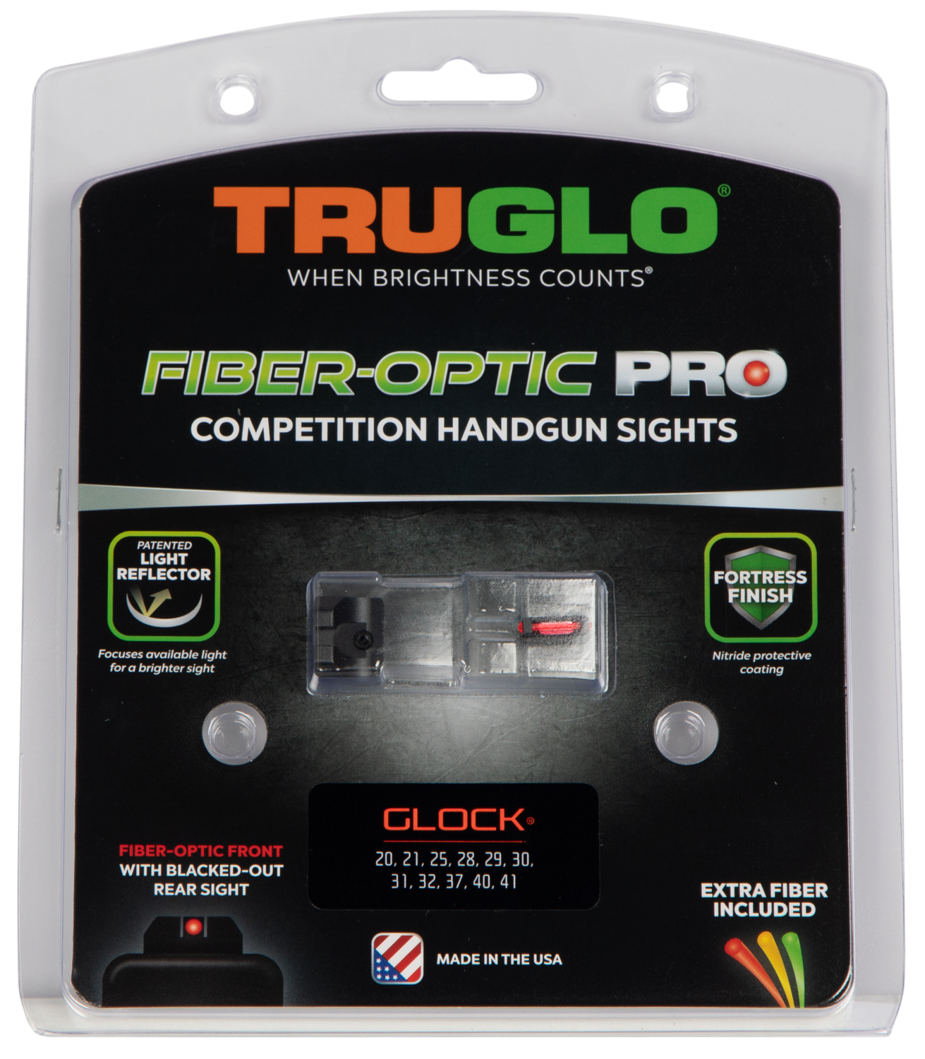 Truglo Fiber-optic, Tru Tg-132g2      Fo Pro Glock High Set