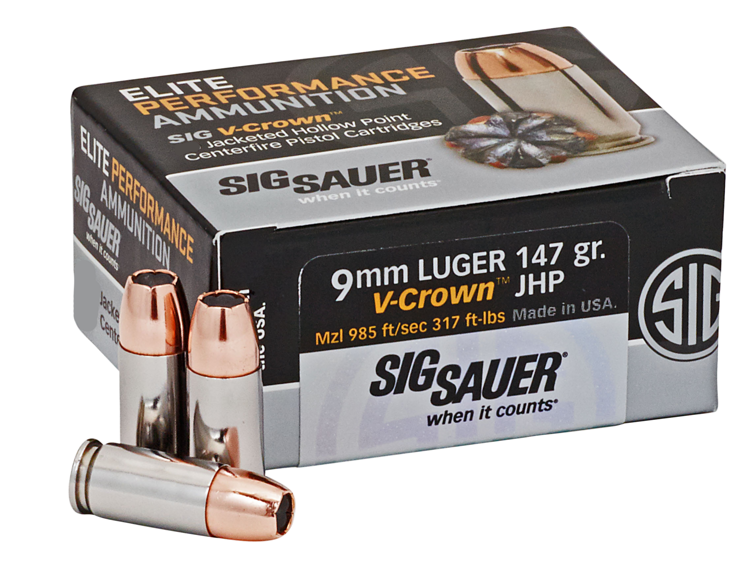 Sig Sauer Match Elite Competition, Sig E9mma3comp50    Comp Vcrwn 9mm  147 Jhp  50/20