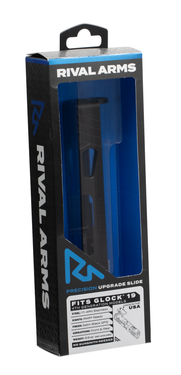 Rival Arms Precision Slide, Rival Ra10g204a    Sld Glock19 Gen4 A1 Rmr Blk