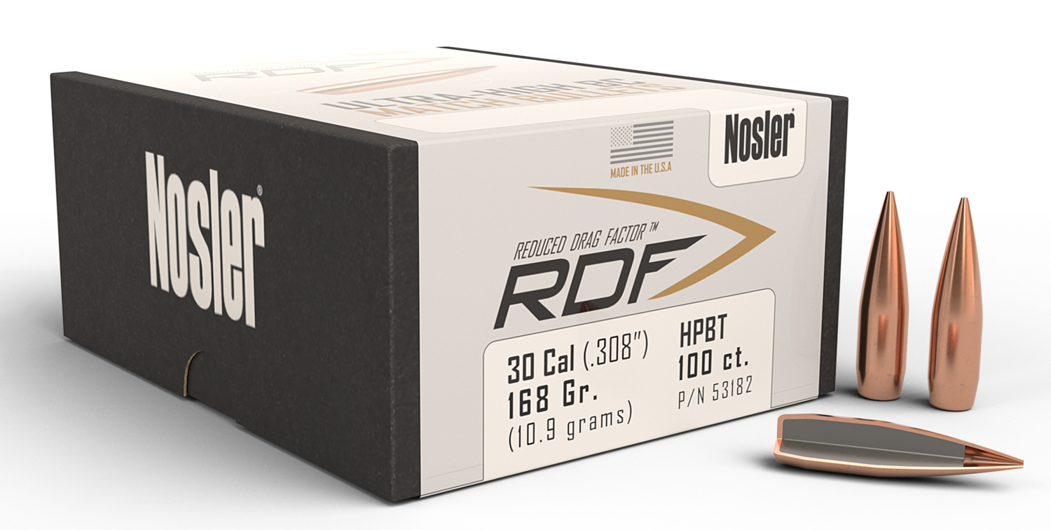 Nosler Rdf, Nos 53182 Rdf Match   30  168 Hpbt  100