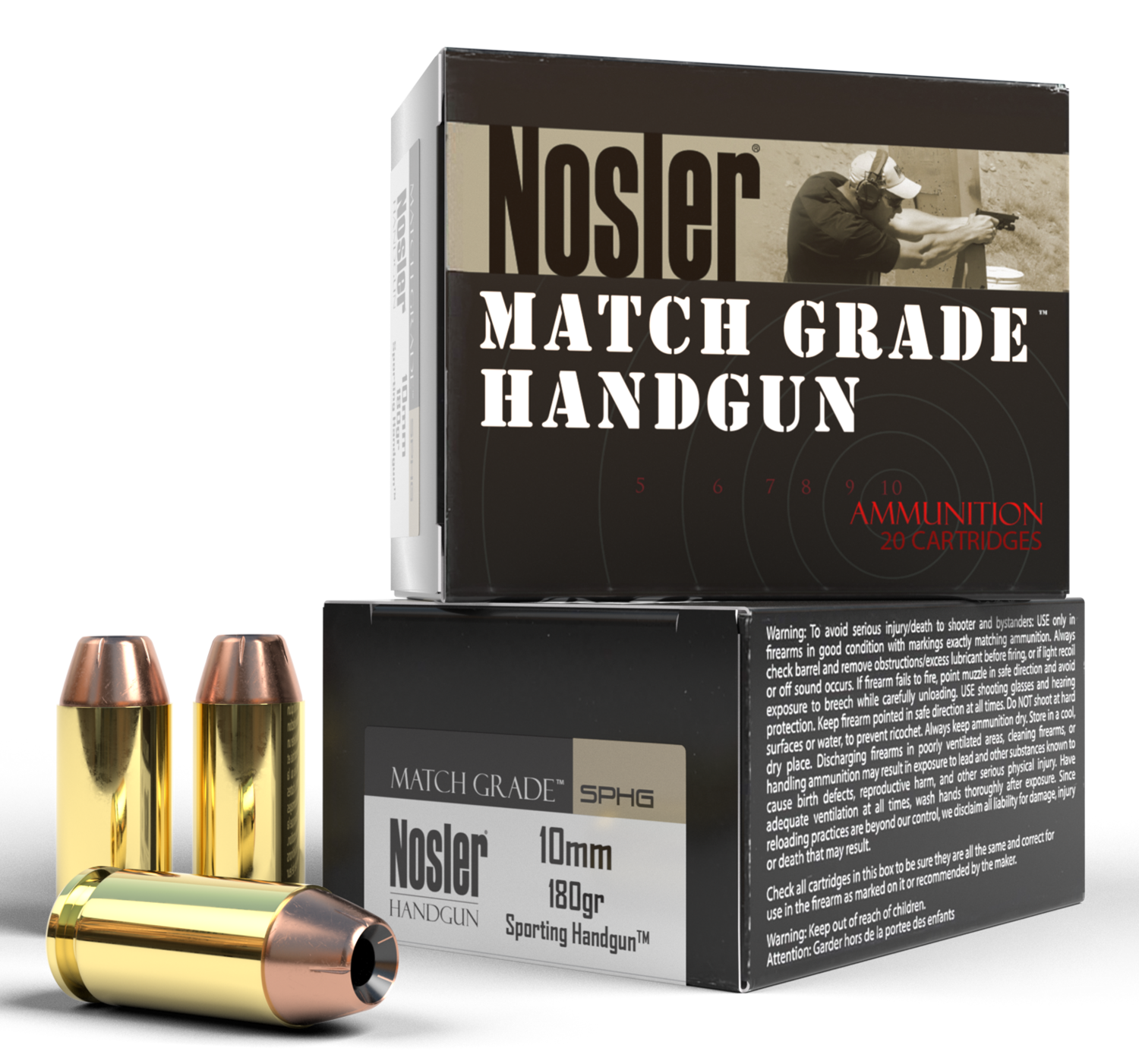 Nosler Assured Stopping Power, Nos 51400 Match Hg 10mm   180 Jhp            20/20