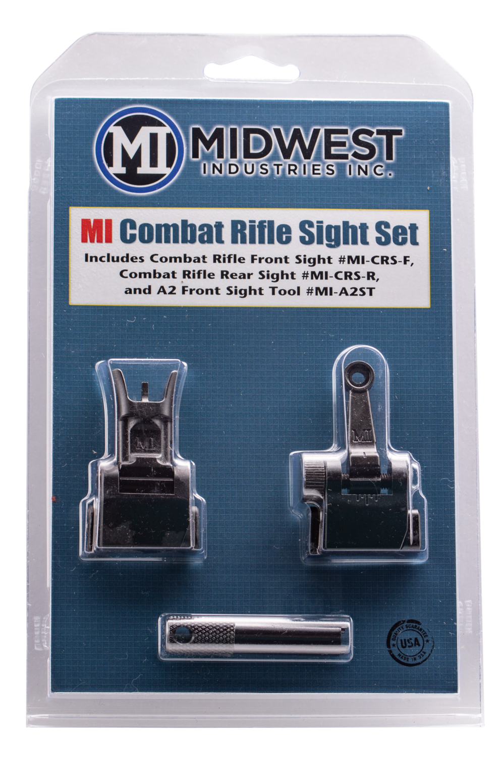 Midwest Industries Inc Combat Rifle Sight Set, Midwest Mi-crs-set      Combat Rfl Sight Set