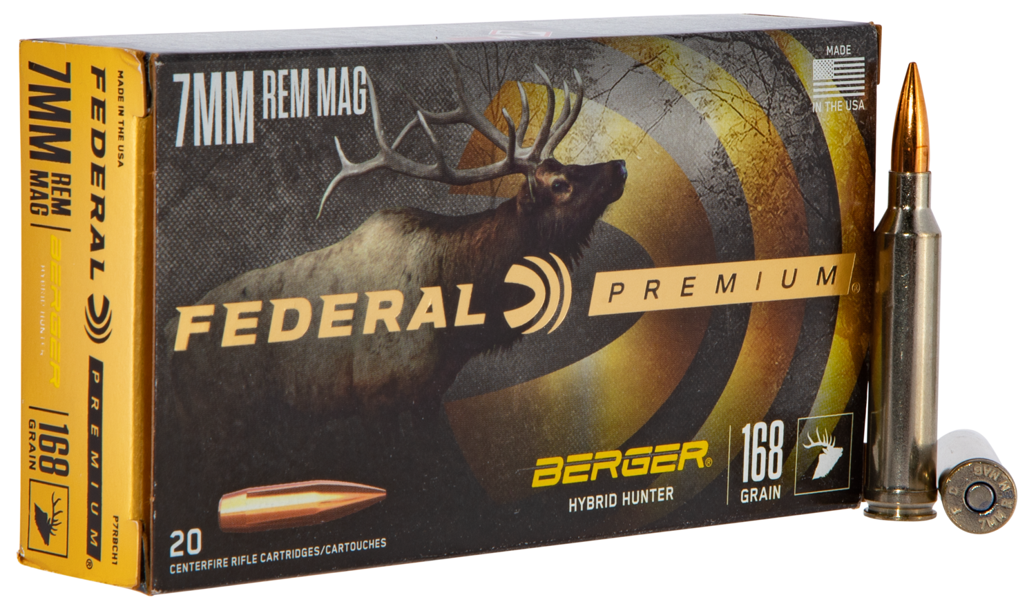 Federal Premium, Fed P7rbch1        7mm Mg  168 Berg Hyhnt    20/10