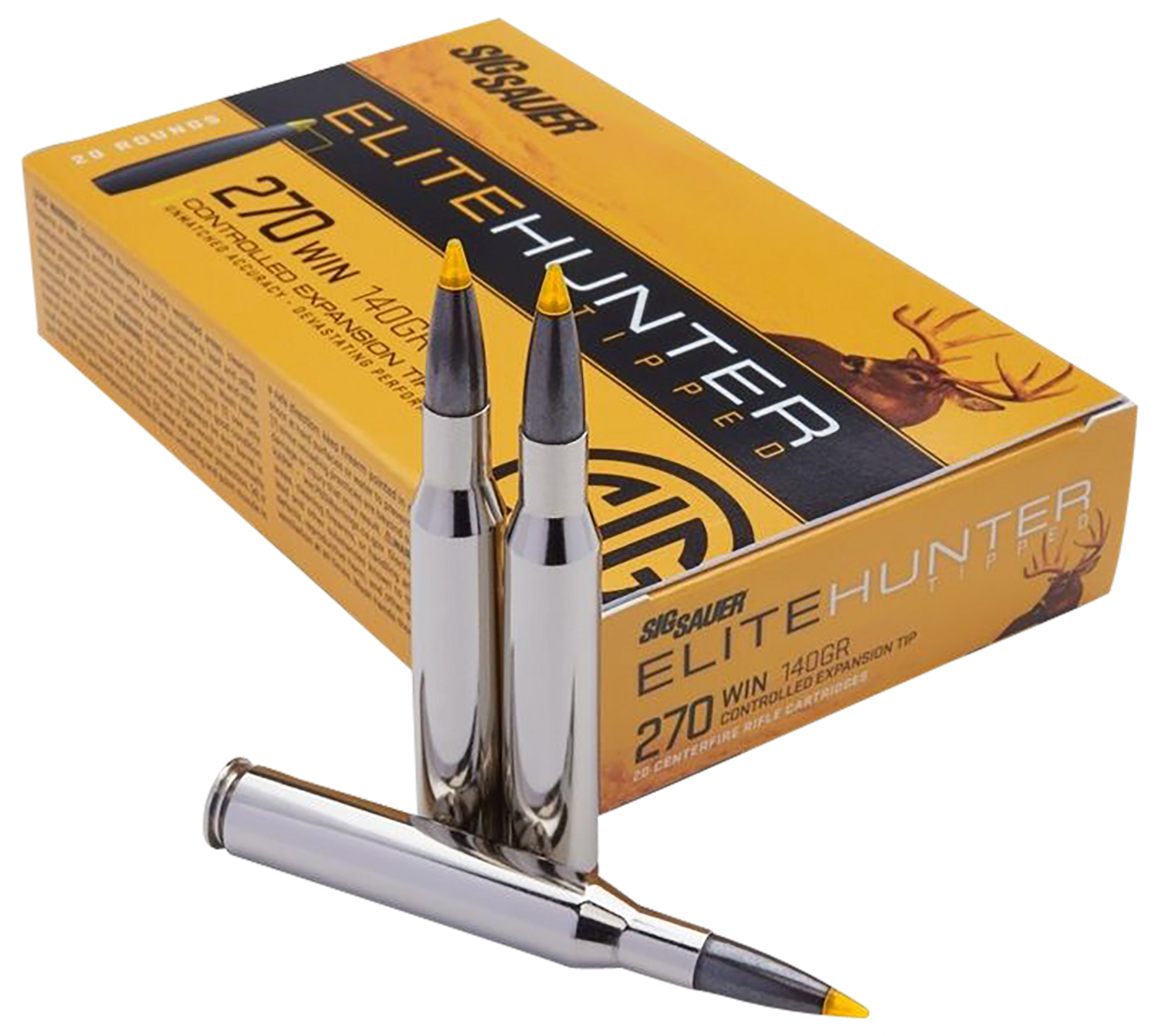 Sig Sauer Elite Hunter Tipped, Sig E270th2-20     Elite H Tip 270  140 Gr   20/10