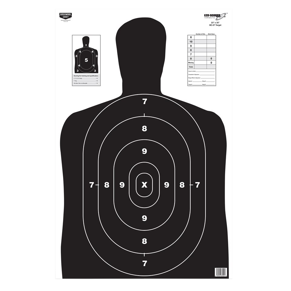 Birchwood Casey Eze-scorer, Bir 37020          Ezescorer 23x35 Bc27 Black 5pk