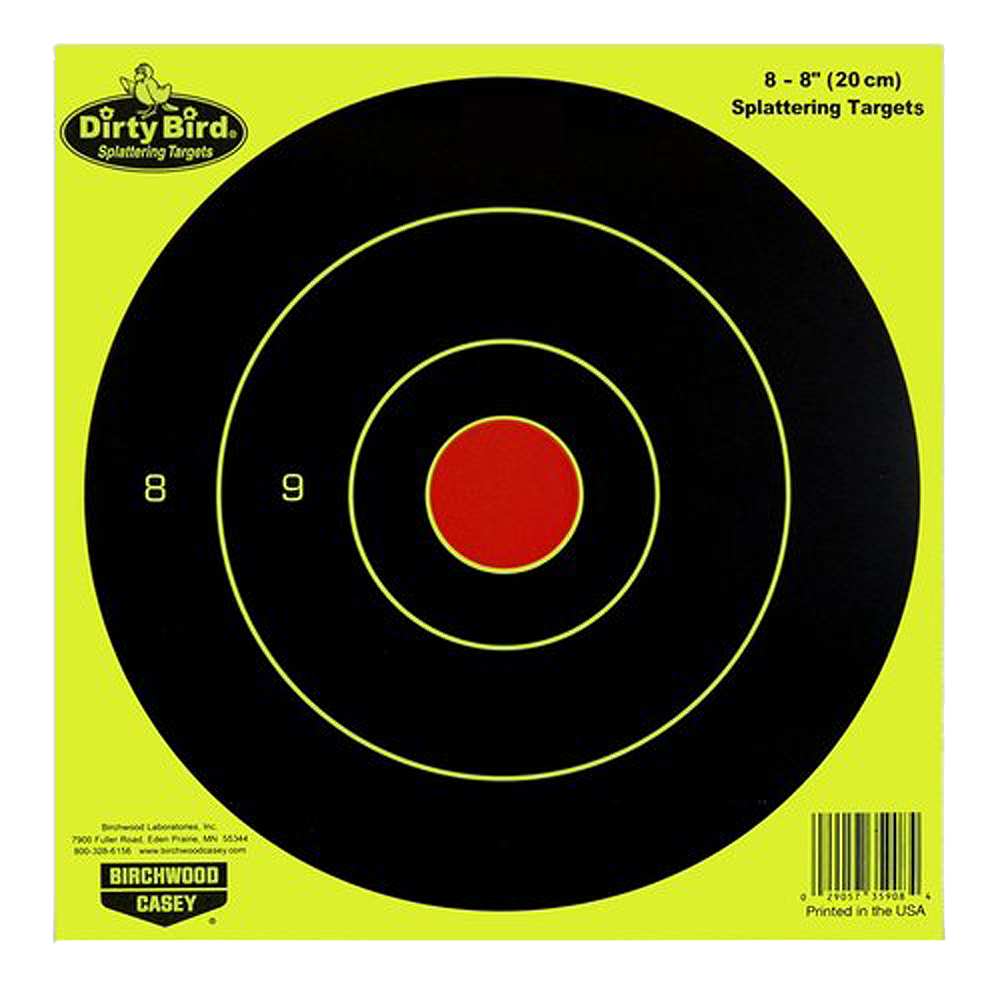 Birchwood Casey Dirty Bird, Bir 35950          Dirtybrd 8" Yelw Bullseye  50pk