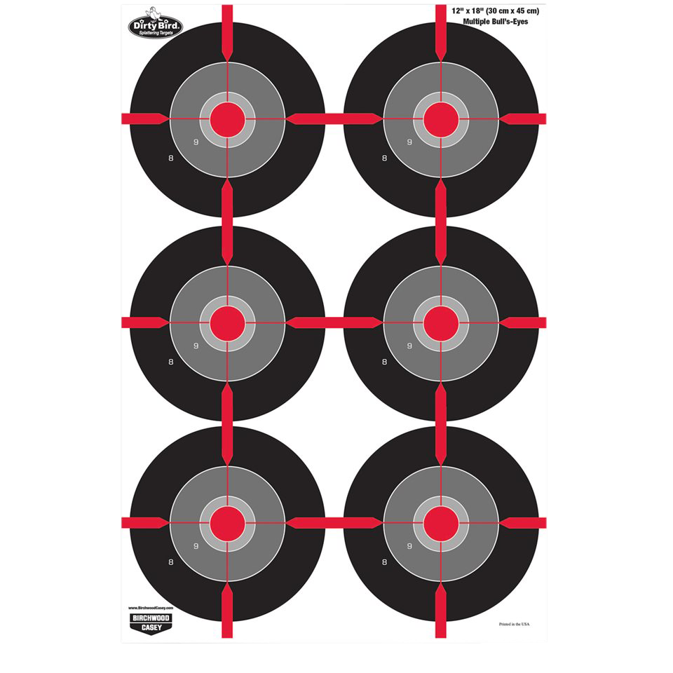 Birchwood Casey Dirty Bird, Bir 35705          Dirtybrd 12x18 Mltp Bllsye  8pk