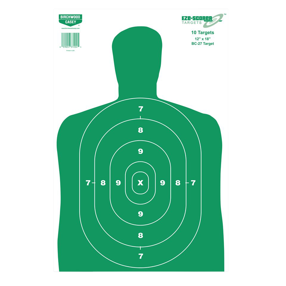 Birchwood Casey Eze-scorer, Bir 37204          Ezescorer 12x18 Bc27 Grn Pp 10p