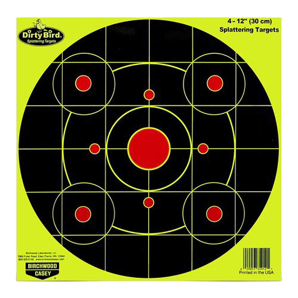 Birchwood Casey Dirty Bird, Bir 35925          Dirtybrd 12"yelw Bullseye  25pk