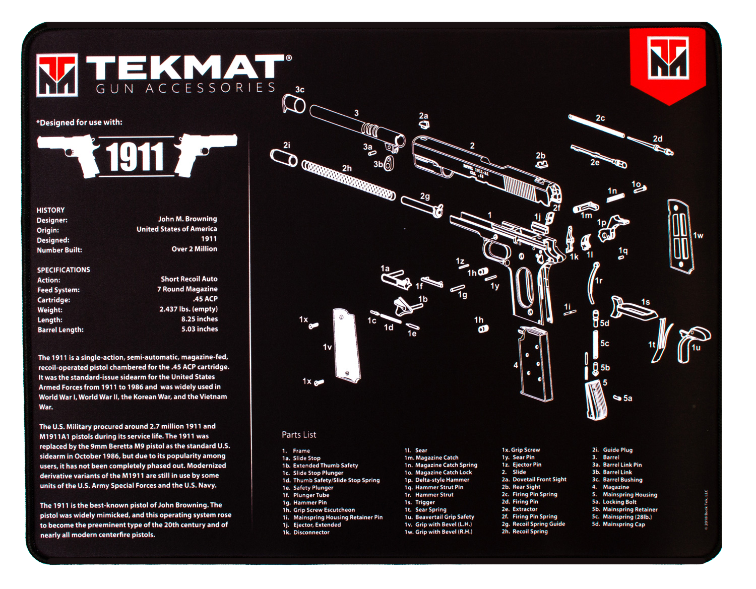 Beck Tek, Llc (tekmat) 1911, Tekmat Tekr201911          Ultra 20 1911