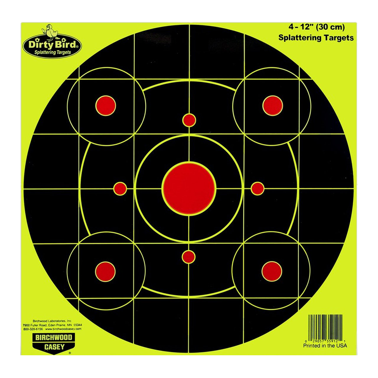Birchwood Casey Dirty Bird, Bir 35912          Dirtybrd 12"yelw Bullseye  4pk