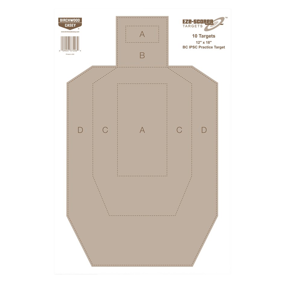 Birchwood Casey Eze-scorer, Bir 37206          Ezescorer 12x18 Bc Ipsc Prct 10
