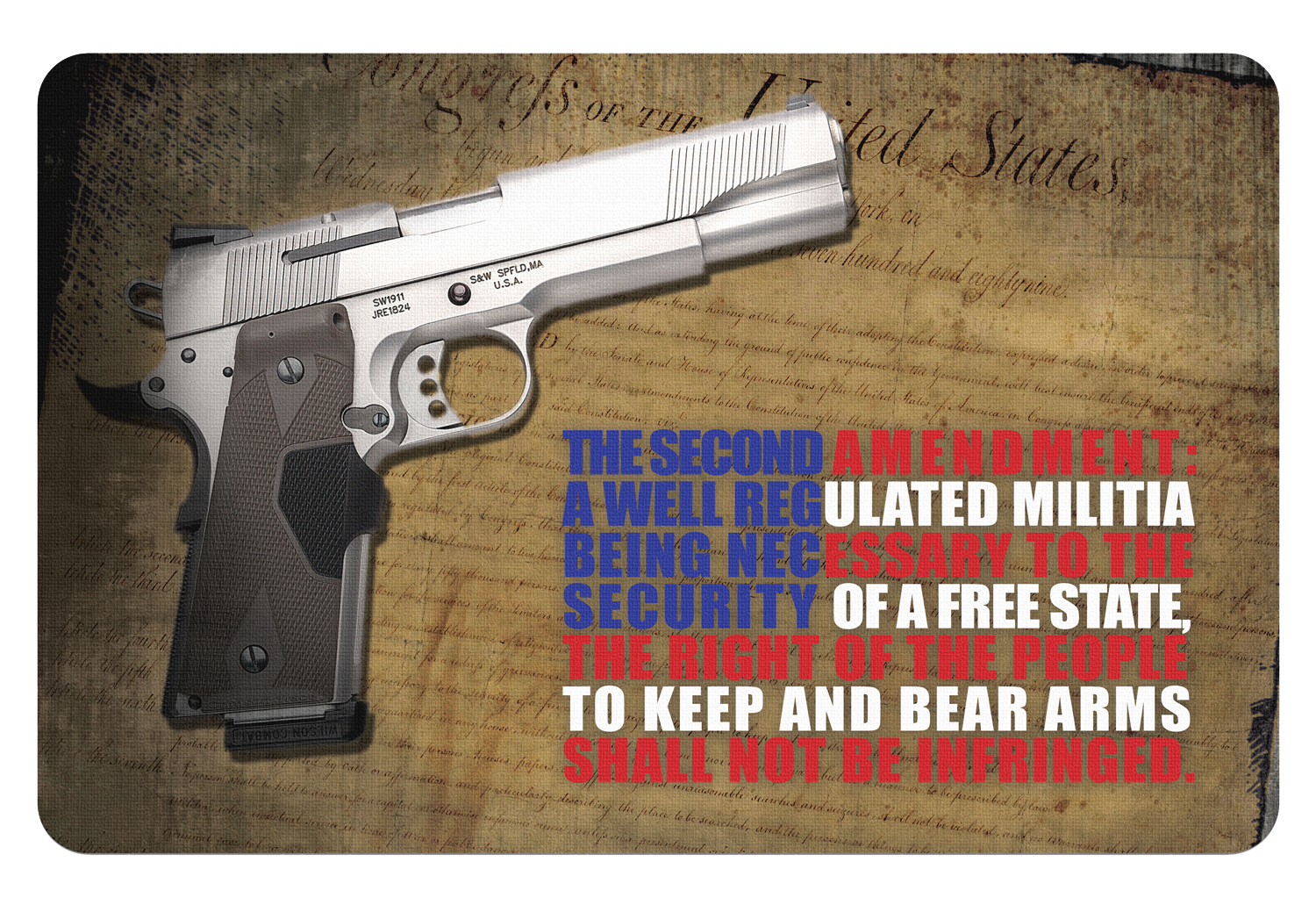 Beck Tek, Llc (tekmat) Right To Bear Arms, Tekmat Tekr172amend        2nd Amendment  Mat