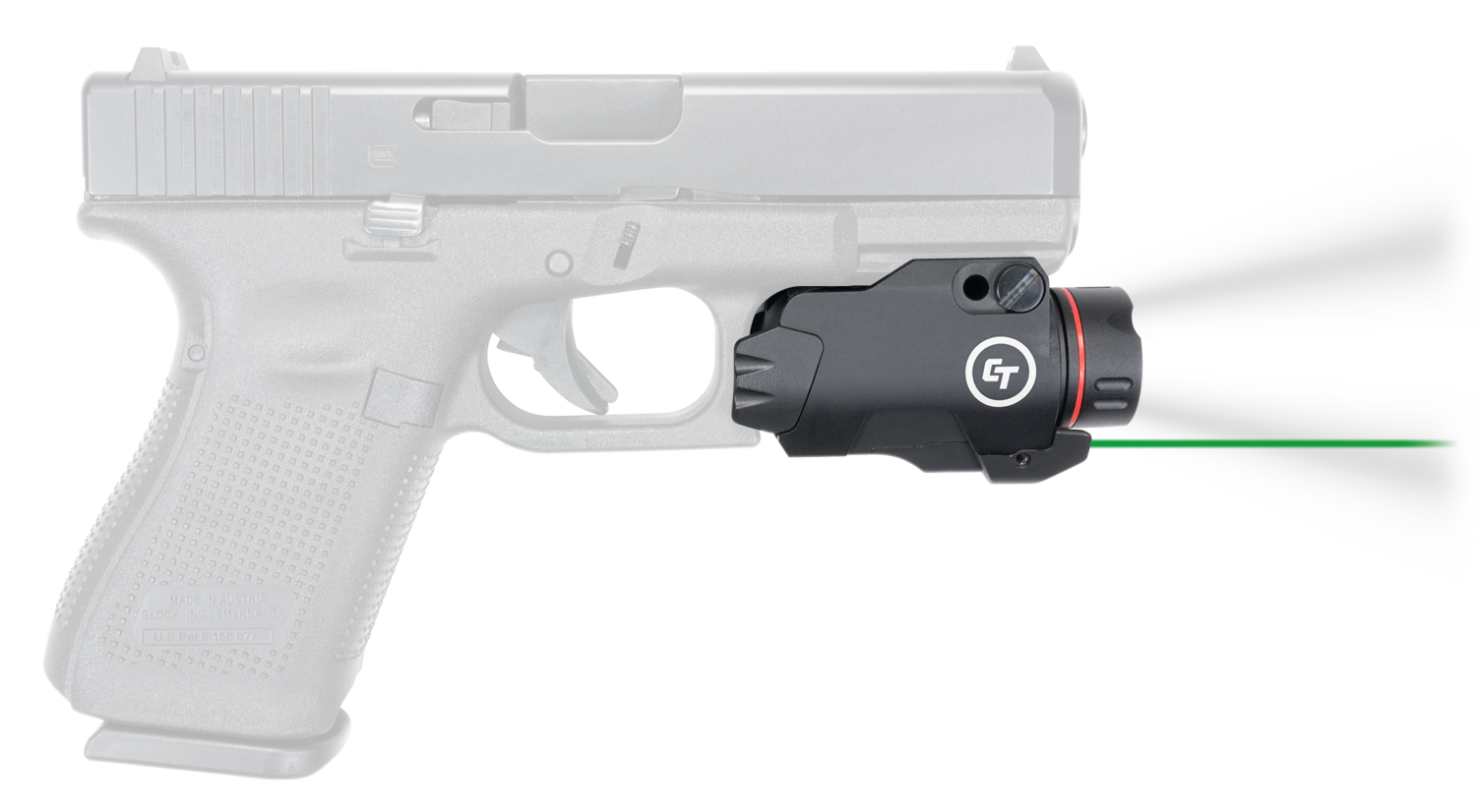 Crimson Trace Rail Master Pro, Crim Cmr207g    Rail Master Green Laser Blk
