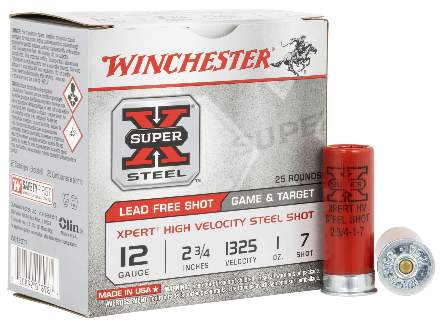 Winchester Ammo Super X, Win We12gt7    Xpert     1oz  Stl            25/10
